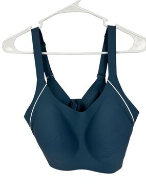 Comfelie Bra Size L Breathable Seamless Moisture Wicking Womens Blue